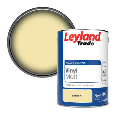 Leyland Trade Vinyl Matt Walls & Ceilings Emulsion Paint (S 1020-Y) 5L