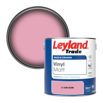 Leyland Trade Vinyl Matt Walls & Ceilings Emulsion Paint (S 1040-R20B) 2.5L