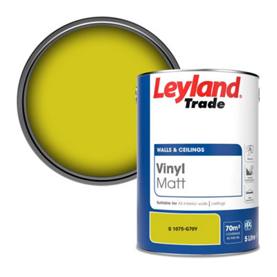 Leyland Trade Vinyl Matt Walls & Ceilings Emulsion Paint (S 1075-G70Y) 5L