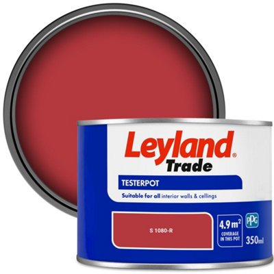 Leyland Trade Vinyl Matt Walls & Ceilings Emulsion Paint (S 1080-R) 350ml Tester