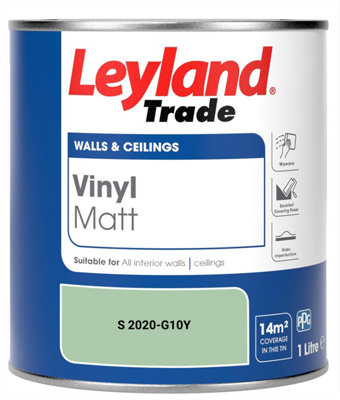 Leyland Trade Vinyl Matt Walls & Ceilings Emulsion Paint (S 2020-G10Y) 1L