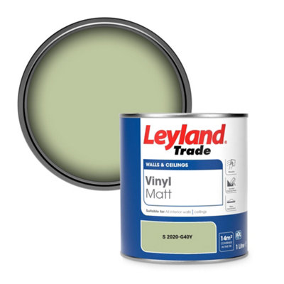 Leyland Trade Vinyl Matt Walls & Ceilings Emulsion Paint (S 2020-G40Y) 1L