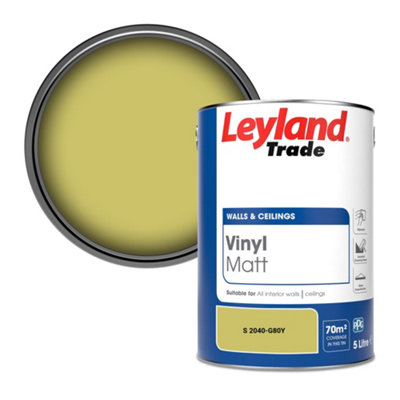 Leyland Trade Vinyl Matt Walls & Ceilings Emulsion Paint (S 2040-G80Y) 5L