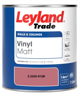 Leyland Trade Vinyl Matt Walls & Ceilings Emulsion Paint (S 2050-R10B) 1L