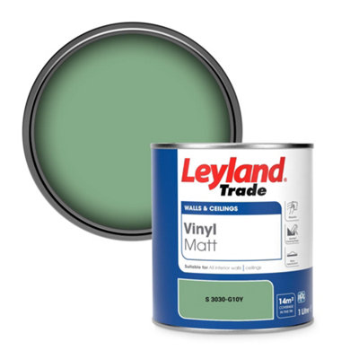 Leyland Trade Vinyl Matt Walls & Ceilings Emulsion Paint (S 3030-G10Y) 1L