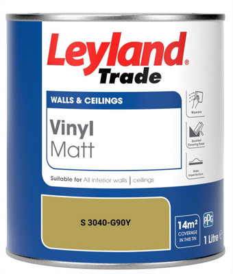 Leyland Trade Vinyl Matt Walls & Ceilings Emulsion Paint (S 3040-G90Y) 1L