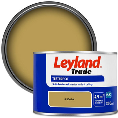 Leyland Trade Vinyl Matt Walls & Ceilings Emulsion Paint (S 3040-Y) 350ml Tester