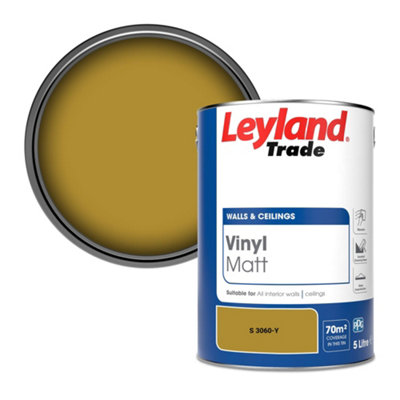 Leyland Trade Vinyl Matt Walls & Ceilings Emulsion Paint (S 3060-Y) 5L