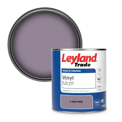 Leyland Trade Vinyl Matt Walls & Ceilings Emulsion Paint (S 4020-R40B) 1L