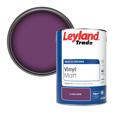 Leyland Trade Vinyl Matt Walls & Ceilings Emulsion Paint (S 4050-R40B) 5L