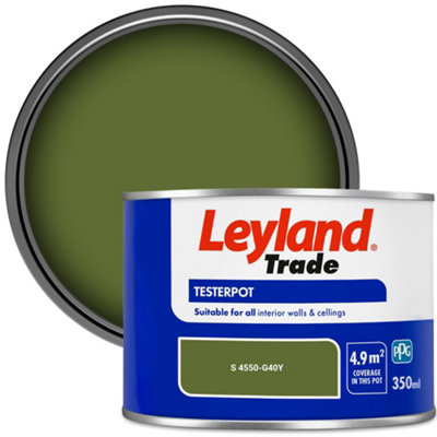Leyland Trade Vinyl Matt Walls & Ceilings Emulsion Paint (S 4550-G40Y) 350ml Tester