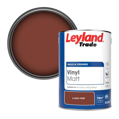 Leyland Trade Vinyl Matt Walls & Ceilings Emulsion Paint (S 4550-Y80R) 5L