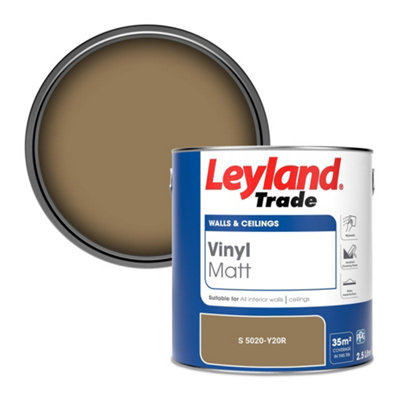 Leyland Trade Vinyl Matt Walls & Ceilings Emulsion Paint (S 5020-Y20R) 2.5L