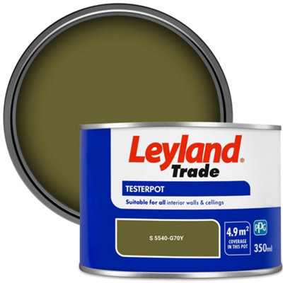 Leyland Trade Vinyl Matt Walls & Ceilings Emulsion Paint (S 5540-G70Y) 350ml Tester