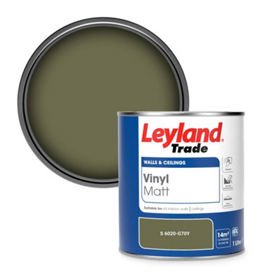 Leyland Trade Vinyl Matt Walls & Ceilings Emulsion Paint (S 6020-G70Y) 1L