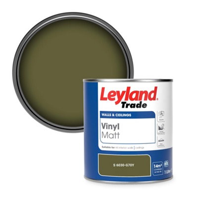 Leyland Trade Vinyl Matt Walls & Ceilings Emulsion Paint (S 6030-G70Y) 1L