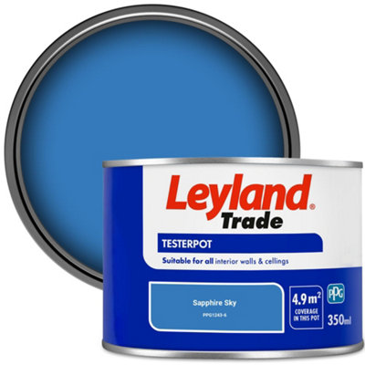 Leyland Trade Vinyl Matt Walls & Ceilings Emulsion Paint Sapphire Sky (PPG1243-6) 350ml Tester