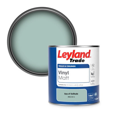 Leyland Trade Vinyl Matt Walls & Ceilings Emulsion Paint Sea of Solitude (PPG1137-4) 1L