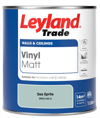 Leyland Trade Vinyl Matt Walls & Ceilings Emulsion Paint Sea Sprite ...
