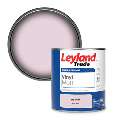 Leyland Trade Vinyl Matt Walls & Ceilings Emulsion Paint Shy Blush (PPG1182-2) 1L