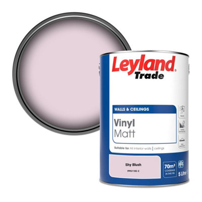 Leyland Trade Vinyl Matt Walls & Ceilings Emulsion Paint Shy Blush (PPG1182-2) 5L