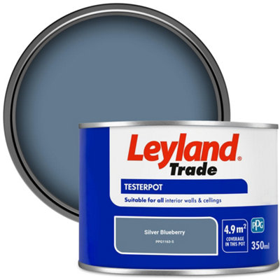 Leyland Trade Vinyl Matt Walls & Ceilings Emulsion Paint Silver Blueberry (PPG1163-5) 350ml Tester