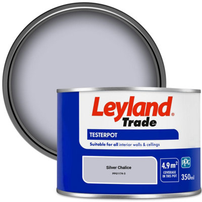 Leyland Trade Vinyl Matt Walls & Ceilings Emulsion Paint Silver Chalice (PPG1174-3) 350ml Tester