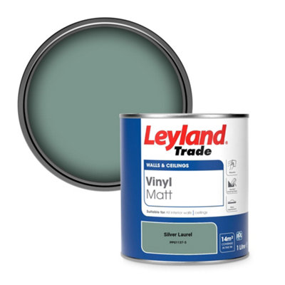 Leyland Trade Vinyl Matt Walls & Ceilings Emulsion Paint Silver Laurel (PPG1137-5) 1L
