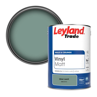 Leyland Trade Vinyl Matt Walls & Ceilings Emulsion Paint Silver Laurel (PPG1137-5) 5L