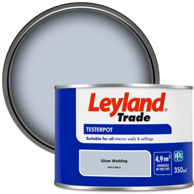 Leyland Trade Vinyl Matt Walls & Ceilings Emulsion Paint Silver Wedding (PPG1168-3) 350ml Tester