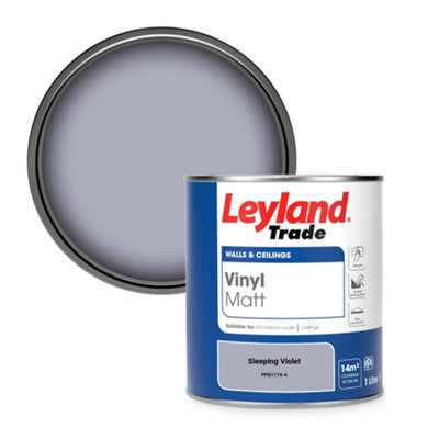 Leyland Trade Vinyl Matt Walls & Ceilings Emulsion Paint Sleeping Violet (PPG1174-4) 1L