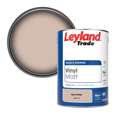 Leyland Trade Vinyl Matt Walls & Ceilings Emulsion Paint Spice Beige (PPG18-14) 5L