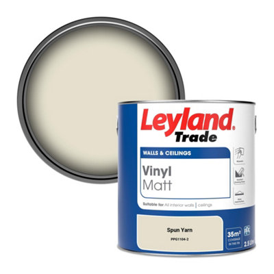 Leyland Trade Vinyl Matt Walls & Ceilings Emulsion Paint Spun Yarn (PPG1104-2) 2.5L