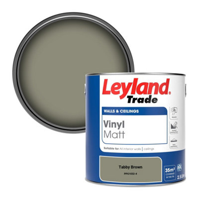 Leyland Trade Vinyl Matt Walls & Ceilings Emulsion Paint Tabby Brown (PPG1032-4) 2.5L
