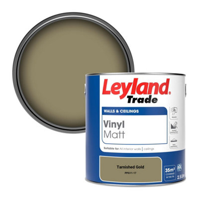 Leyland Trade Vinyl Matt Walls & Ceilings Emulsion Paint Tarnished Gold (PPG11-17) 2.5L