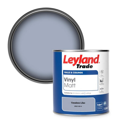 Leyland Trade Vinyl Matt Walls & Ceilings Emulsion Paint Timeless Lilac (PPG1169-4) 1L