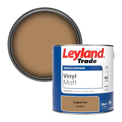 Leyland Trade Vinyl Matt Walls & Ceilings Emulsion Paint Tropical Tan (PPG1080-5) 2.5L