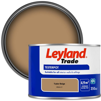 Leyland Trade Vinyl Matt Walls & Ceilings Emulsion Paint Tudor Beige (PPG16-17) 350ml Tester