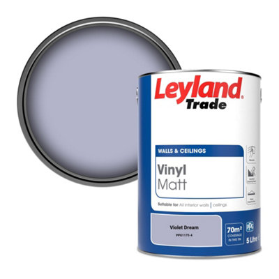 Leyland Trade Vinyl Matt Walls & Ceilings Emulsion Paint Violet Dream (PPG1175-4) 5L