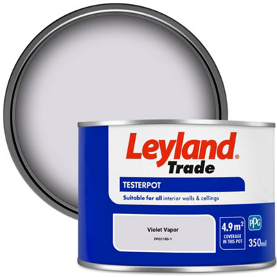Leyland Trade Vinyl Matt Walls & Ceilings Emulsion Paint Violet Vapor (PPG1180-1) 350ml Tester
