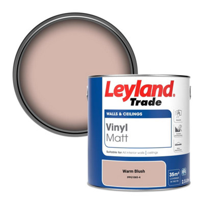 Leyland Trade Vinyl Matt Walls & Ceilings Emulsion Paint Warm Blush (PPG1065-4) 2.5L