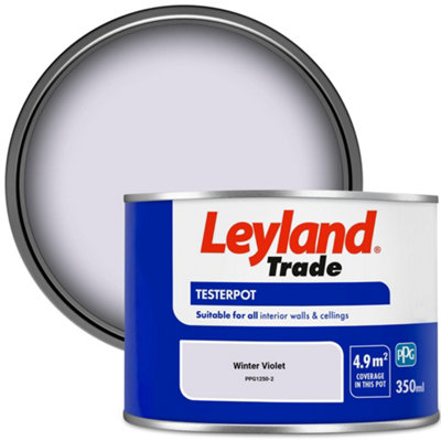 Leyland Trade Vinyl Matt Walls & Ceilings Emulsion Paint Winter Violet (PPG1250-2) 350ml Tester