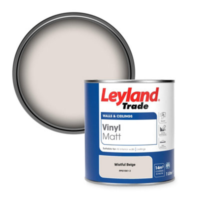 Leyland Trade Vinyl Matt Walls & Ceilings Emulsion Paint Wistful Beige (PPG1061-2) 1L