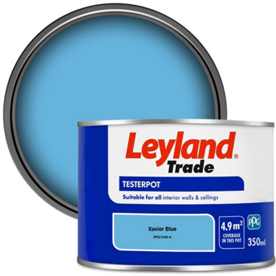 Leyland Trade Vinyl Matt Walls & Ceilings Emulsion Paint Xavier Blue (PPG1240-4) 350ml Tester