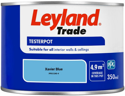 Leyland Trade Vinyl Matt Walls & Ceilings Emulsion Paint Xavier Blue (PPG1240-4) 350ml Tester