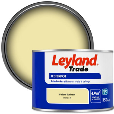 Leyland Trade Vinyl Matt Walls & Ceilings Emulsion Paint Yellow Sunbath (PPG1213-4) 350ml Tester