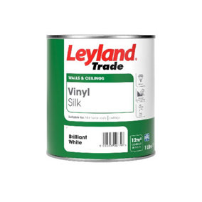 Leyland Trade Vinyl Silk  Emulsion Paint - Brilliant White - 1L