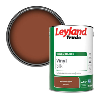 Leyland Trade Vinyl Silk Walls & Ceilings Emulsion Paint Ancient Copper (PPG1063-7) - 5L