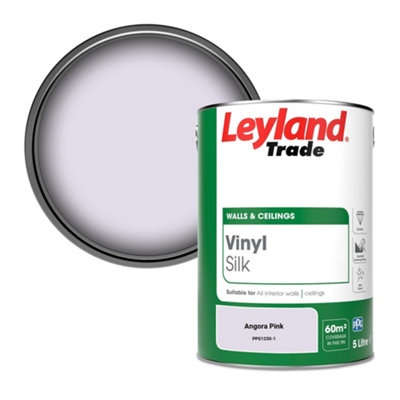 Leyland Trade Vinyl Silk Walls & Ceilings Emulsion Paint Angora Pink (PPG1250-1) - 5L