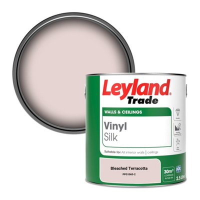 Leyland Trade Vinyl Silk Walls & Ceilings Emulsion Paint Bleached Terracotta (PPG1065-2) - 2.5L